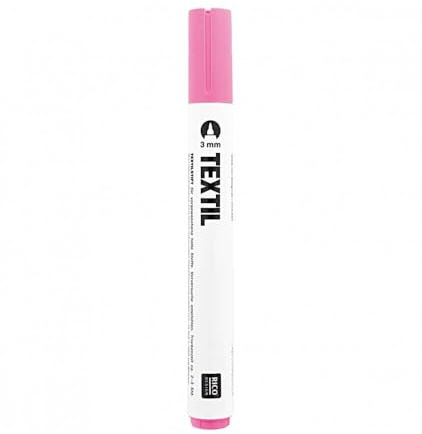 Textilmarker Stoffmalstifte, Farben auswählbar, für hell Stoffe, Perfekt für Tshirts, Schuhe, Taschen, Jutebeutel, und andere Stoffarten Rosa