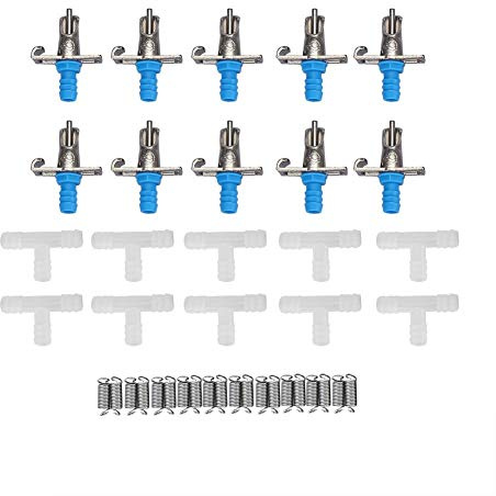 Abreuvoir Automatique pour Poules, Lapins, Canards, 10 Pièces, Système de Tétine pour Volaille, Cochons d'Inde, Furets, Rats, Souris