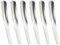 Set Di 6 Cucchiaini Lunghi in Acciaio Inox, Cucchiai Piatti Per Caffè, Tè, Dessert, Antipasti, Cucina E Bar, Superficie Lucida E Manico Ergonomico (Argento)
