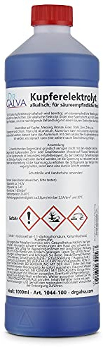 Cuivre électrolyte alcalin/basique 1000 ml - pour matériaux sensibles aux acides