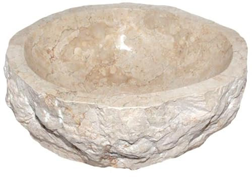 Petite vasque à poser en marbre naturel beige 30-39cm CHOIX SUR PHOTOS. lave mains salle de bain marbre crème