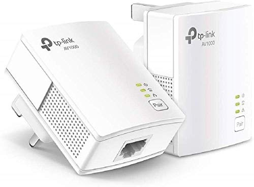 TP-Link TL-PA717 KIT (Renewed) 1-Port Gigabit Powerline Starter Kit, Data Transfer Speed Up to 1000 Mbps, Ideal for HD/3D/4K Video Streaming and Online Gaming, No Configuration Required