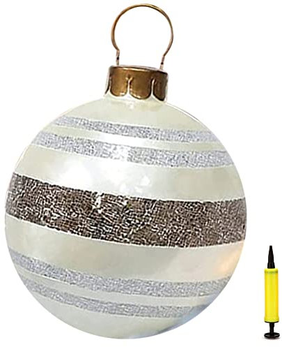 KKPLZZ Palla Gonfiabile di Natale 60cm - Grande Ornamento Gigante per Decorazione Esterna Festa Natalizia