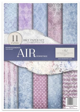 ITD Collection - Decoupage Papier A4 - Decopatch Papier 29,7 x 21 cm - Scrapbooking - Dekorpapier für DIY Alben Bullet Journals (RP011 Four Elements, Air)