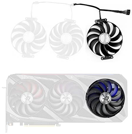 SISS Grafikkarten Lüfter 95mm für ASUS ROG Strix RTX 3080 Ti 3070 3060 Ti 3070 Ti 3080 3090 RX 6900 XT 6700 XT 6800 GPU Card Cooler Fan, Video Card Cooling Fan (Rechts)