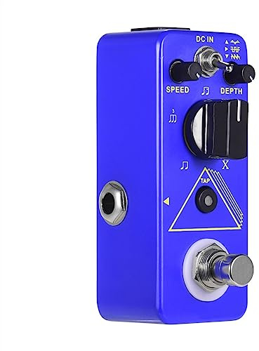 moduleringsgitarrpedal Digital Tremolo Pedal Elgitarr Effektpedal Full Metal Shell Micro Guitar Pedal