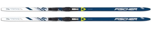Fischer Unisex Adult Summit Crown Blue Efficient Forward (EF) Fitness Cross-Country Mounted Lightweight Nordic Skis with Tour Step-in IFP XC-Bindings, 204 cm