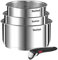 TEFAL L896S404 INGENIO EMOTION Set 3 Casseroles 16/18/20 cm+1 poignée - Inox - Tous feux dont induction