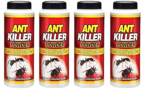 PEBBLE HUG Ant Killer Powder For Indoor And Outdoor Use Strongest Ant Killer For Lawns, Cockroaches, Woodlice, Earwigs And Crawling Insects, Home, Garden To Kill Ants (Pack of 4)