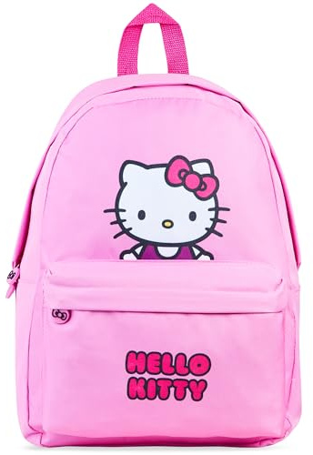 Hello Kitty Sanrio Ryggsäck för flickor med framficka dragkedja Kawaii Kuromi ryggsäckar skola resa anime present flicka, 40 × 31 × 18 cm