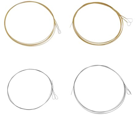 SG Store 2 Jeux de Cordes pour Mandoline (.010-.034) avec Extrémité en Boucle M101 Longueur de Corde 29,5 Pouces Acier Inoxydable Plaqué Bronze Argent Et Gloden