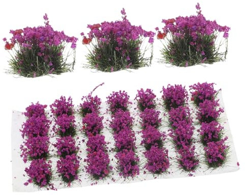 VINTORKY Simulated Flower Cluster Model Miniature Fake Flower Cluster for Decoration for Miniature House Adornment and Tabletop Display