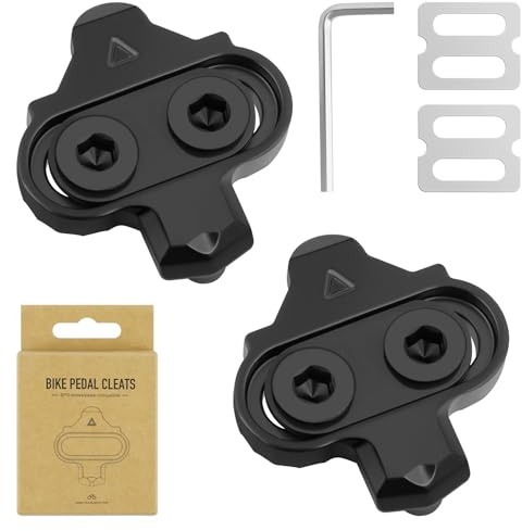 Flintronic Cales pour Pédale, Cales de Vélo compatibles avec Les pédales sans Clips, SPD Antidérapantes Pédales de vélo Route Bike VTT Crampons