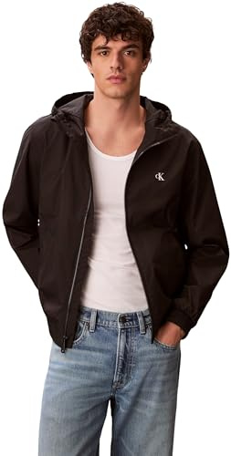 Calvin Klein Men's Ls Hooded Nylon Harrington Jkt Lv04rf521g Jackets