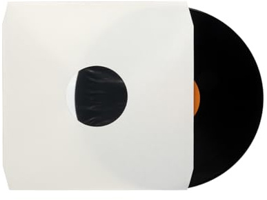PayaShell vitt kraftpapper skyddsfodral med foliebeläggning, hörnsnitt – 50 stycken innerfodral av vinyl skiva, antistatisk, premiumkvalitet