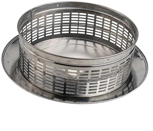 Honseadek Bouchon de cheminée en acier inoxydable 304 avec motif parapluie pour cheminée et évacuation de l'air, capot de toit rond et housse de pluie (300 mm)