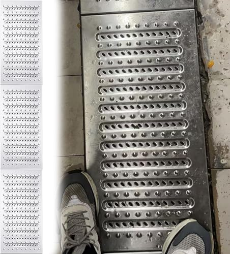Juego de 3 placas de acero inoxidable, duraderas y resistentes al óxido para un fácil drenaje del agua en cocina, sótano, pasarela y jardín