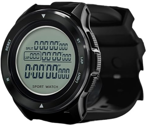 Dobufeet Cronómetro, reloj de árbitro de fútbol, silencioso, luminoso, digital, con pulsera ajustable, cronómetro portátil, temporizador, multifuncional, para deportes, natación, correr