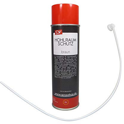SDV Chemie Hohlraumschutz braun 6X 500ml + 60cm Sonde Hohlraum Spray Versiegelung Hohlraumwachs Rostschutz