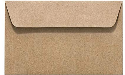 Paper24 Paper24 Briefumschläge aus Kraftpapier Vintage Recyclingpapier DIN B6 haftklebend 125 x 176 mm 25 Stück