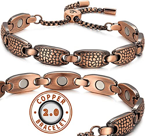 RainSo Mode Weibliche Textur Reines Kupfer Magnetfeldtherapie Armband, Geeignet Für Verliebte Mädchen Und Große Mütter
