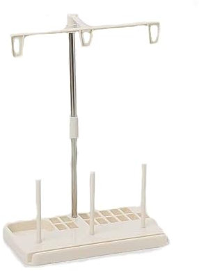 Thread Stand,Three Cones Spool Stand Plastic Sewing Thread Holder 3 Spools Holder Base Thread Rack for Household Sewing Machine Embroidery Accessories