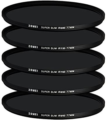 YIDOBLO Filtre infrarouge 5 en 1 pour appareil photo reflex numérique 37 mm 680 + 720 + 760 + 850 + 950 nm
