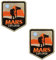 2 St. Mars Explorer Mars-Forscher Kinder Junge Männer Lustiges Biker Patch für Taktische Kleidung Rucksack Uniform Weste Jacken Jeans Hundekleidung Schulranzen