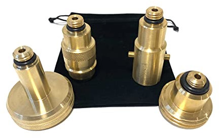 LPG Autogas Adapter 4er Set M14 14mm ACME, DISH, EURO, BAJONETT in einem Stoffbeutel