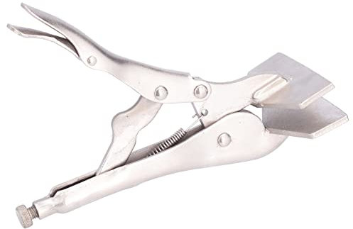 Alicates de Bloqueo Planos, Alicates de Agarre de Bloqueo de Tornillo de Cabeza Plana Ajustables Alicate de Pico de Pato de Acero con Alto Contenido para Conectar Soldadura(8 Pulgadas)
