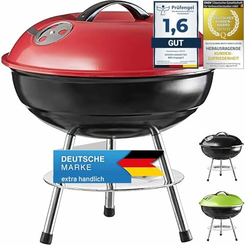 GOODS+GADGETS® Mini Charcoal Kettle Grill 38 cm - Portable BBQ