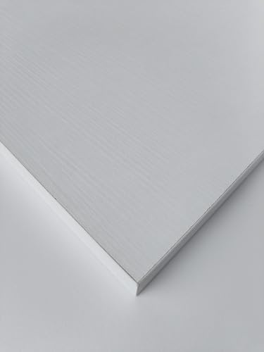 Generico Pannello Truciolare Nobilitato Bianco venato Bordato su 4 lati mm 18 Varie Misure (1, cm. 90 x 100)