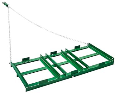 VEVOR Rastrillo de Arrastre 122 cm con Cadena de 183 mm Rastrillo para Nivelación de Caminos de Acceso para Vehículos Todo Terreno, UTV, Tractores, Cortacéspedes, Herramienta de Nivelación de Césped