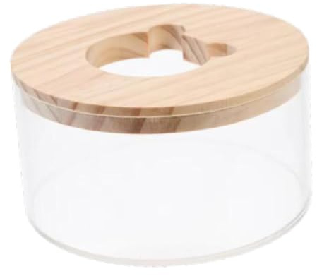 Wyhqgn Bac à Sable pour Hamster avec Couvercle en Bois, Baignoire, Facile à Nettoyer, Cachette pour Petits Animaux, Bac à Sable pour Chinchilla, S