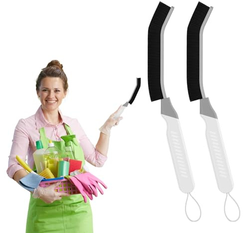 Cleangor Crevice Cleaning Brushes, Scrub Brush Tool for Hard to Reach Tight Spaces, Home Essentials Cleaning Supplies for Shower, Bathroom, Kitchen, Toilet，Window