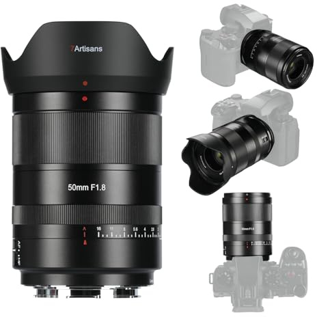 7artisans AF 50mm F1.8 STM - Objetivo para cámaras de Montaje en L T TL TL2 CL SL SL2; S1/S1M/S1R/S1RM/S1H/S1K/S5/S5K/S5C/S5II/S5IIK/S5IIC/S5IIW/S5IIX; FP, FPL