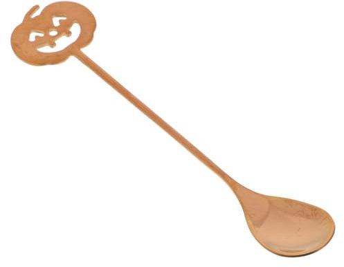 VALICLUD Cucchiaio in Acciaio Inossidabile Forma per Dessert Utensile Versatile per Halloween Feste e Tea Decorazione Festiva Ristoranti Colore Oro Rosa