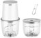 Spalivivre 0.6L+0.3L Electric Food Processor & Chopper with 2 Bowls and 2 Sets Blades, Meat Grinder &Vegetable Chopper and blender for Baby food &Family Use
