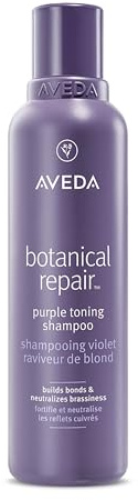 Aveda Botanical Repair Shampoing Violet Raviveur De Blond | Shampooing violet pour cheveux blonds, argentés et gris | Neutralise les reflets cuivrés | Sans silicone | 96% d’origine naturelle*, 200 ml
