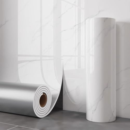 Pannelli da Parete in Marmo, 40 x 300 cm Piastrelle Autoadesive PVC Adesive Effetto Marmo Piastrelle,in Schiuma di PVC,Adesivi da Parete per Cucina, Soggiorno, Camera da Letto, Pareti TV