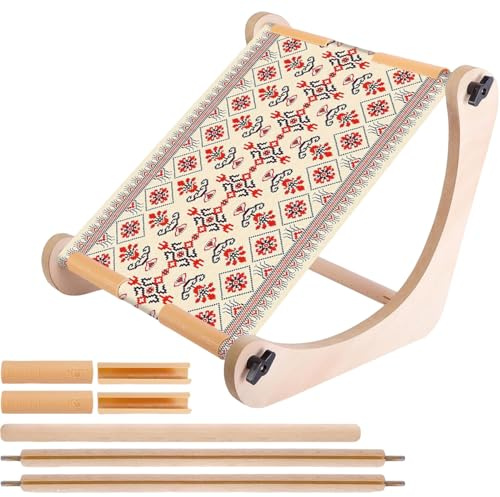 Bastidor de bordado, soporte de bordado ajustable de madera, accesorio de costura para sofá, sillón, cama, viaje, punto de cruz, acolchado, hecho a mano