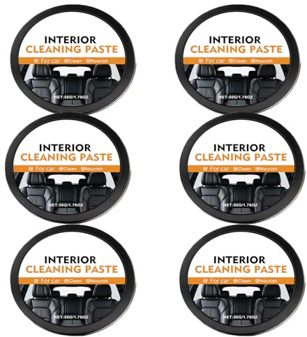 JASUBAI Crema detergente per interni auto, pasta per la pulizia degli interni automobilistici, sporco, macchie e pasta per la rimozione di graffi per cruscotto, sedili, rivestimento, cura dell'auto e