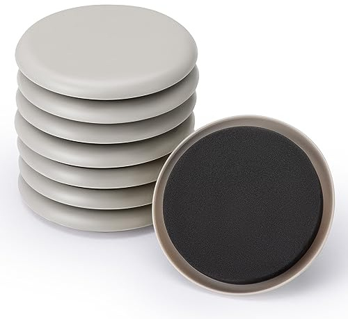 CO-Z Furniture Sliders - 8 Pack, 3 1/2 Reusable Furniture Sliders for Carpet, Heavy-Duty Furniture Gliders Movers for Hardwood Floors, Plastic Moving Pads for Heavy Furniture, Floor Protectors