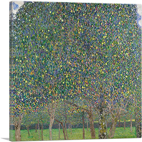 ARTCANVAS Pear Tree 1903 Canvas Art Print Stretched Framed Painting Picture Poster Giclee Wall Decor by Gustav Klimt - 18 x 18 (0.75 Deep)