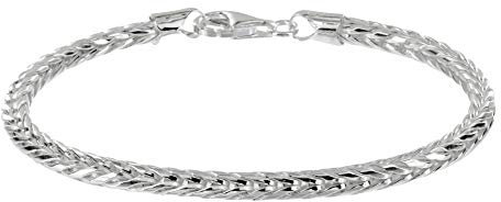 Avesano Königskette Armband Herren 925 Silber 3 mm, Königsarmband Männer, Herrenarmband Länge 19 cm, 102083-019