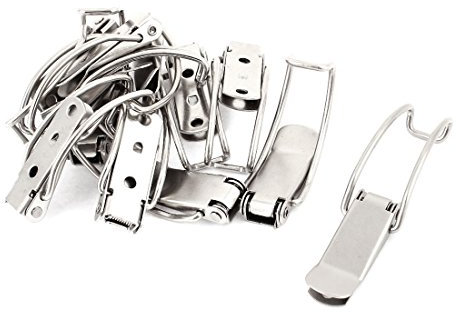 Aexit Caisse de coffre à ressort à levier à bascule ton sur ton argent 85mm de long 12 pcs GR918890P687118N