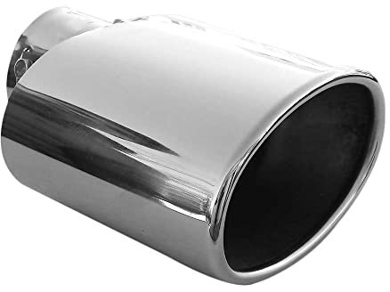 Auspuffblende Endrohr Endstuck Auspuff Blende Schalldampf Sportauspuff Universell Schalldampf Sport Tuning Optik Edelstahl Oval von 38mm bis 55mm