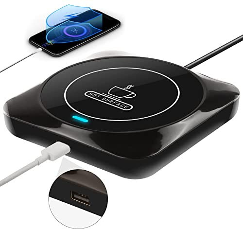 Coffee Mug Warmer, Smart USB Coffee Cup Warmer with Pressure-Induced Auto On/Off, Coffee Accessories for Home Office Desk