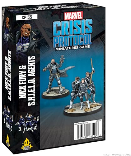 Atomic Mass Games, Nick Fury and S.H.I.E.L.D. Agents: Marvel Crisis Protocol, Miniatures Game, Ages 14+ , 2 Players, 45 Minutes Playing Time, Multicolor,2. Character Packs,FFGCP55