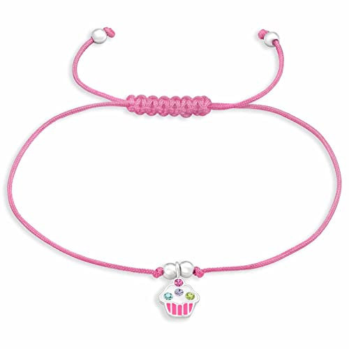 Monkimau armband dam silver med cupcake tårta hänge i 925 sterling silver armband kvinnor berlock armband smycken gåvor för barn flickor kvinnor